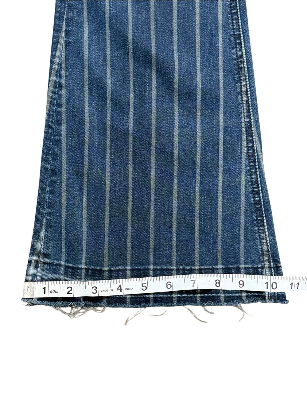 Rock & Roll Cowgirl Pinstripe Button Fly Flare Jeans Women’s 28x32 - Picture 10 of 10